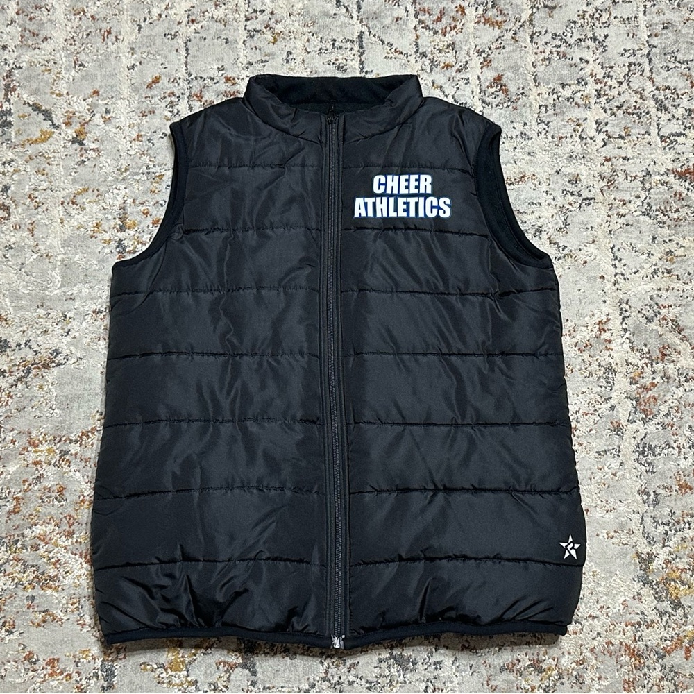 CHEER ATHLETICS Girls youth puffer jacket vest size Large